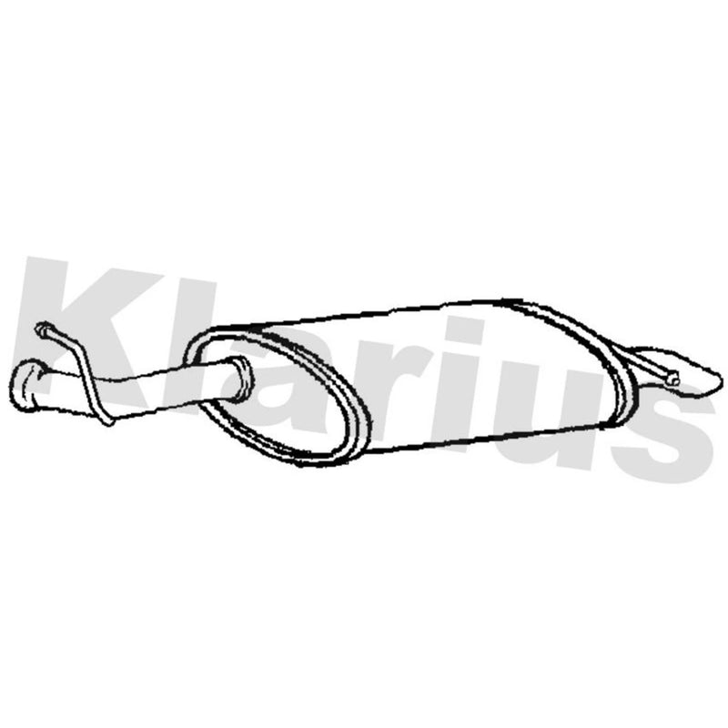 Klarius Box With Tail Pipe Rear fits Peugeot 407 2004-2010 2.0