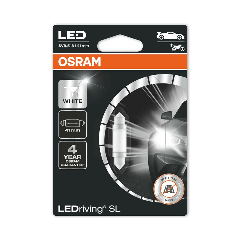 Osram LED Interior White Festoon Bulb 41mm SV8.5-8 265 LEDriving SL 6413DWP-01B Osram - Dynamic Drive