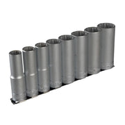 Teng 1/2in Drive M1207 Socket Clip Rail Set, 8 Piece - M1207