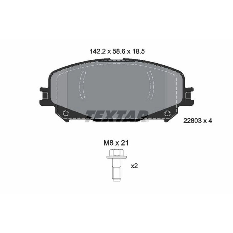 Textar Front Brake Pad Set 2280301