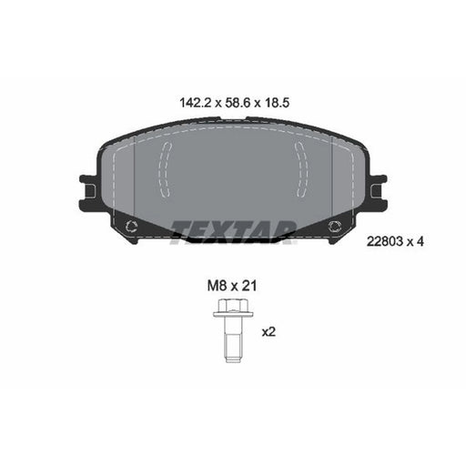 Textar Front Brake Pad Set 2280301