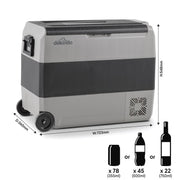 Dellonda Portable Fridge Freezer/Cool Box with LED Display 60L DL15 Dellonda - Dynamic Drive