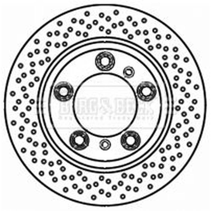 Borg & Beck 2 x Perforated/Vented Rear Brake Discs BBD5191-x2