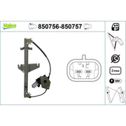 Valeo Electric Window Regulator Lifter Right Rear 850757