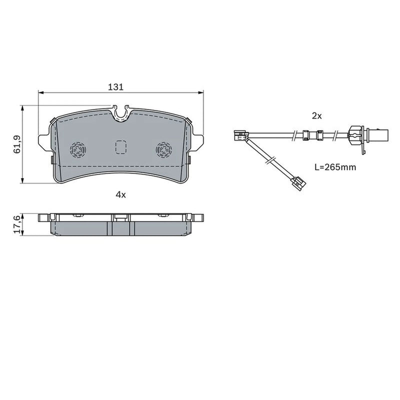 Bosch Front & Rear Pads fits Bentley Mulsanne 2009-2020 6.8