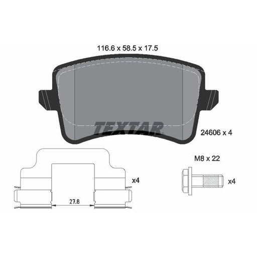 Textar Rear Brake Pad Set 2460601