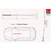 FAI Handbrake Cable Front FBC0088