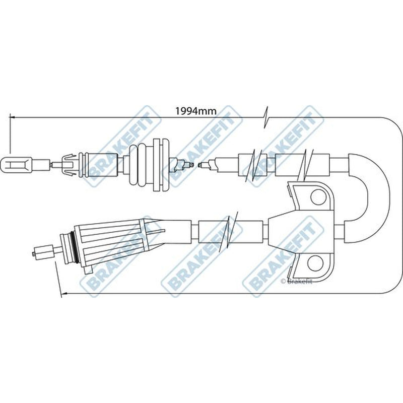 Apec Handbrake Cable Left Rear fits Volvo S80 I 1998-2006 2.0 2.4 2.5 2.9