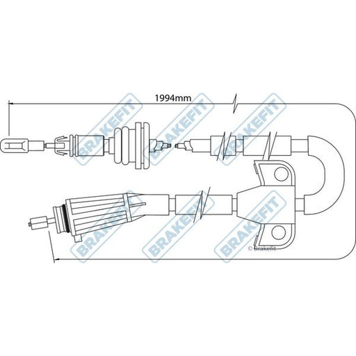 Apec Handbrake Cable Left Rear fits Volvo S80 I 1998-2006 2.0 2.4 2.5 2.9