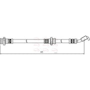 Apec Brake Hydraulic Hose Line Front Left fits Nissan Micra III 2002-2010