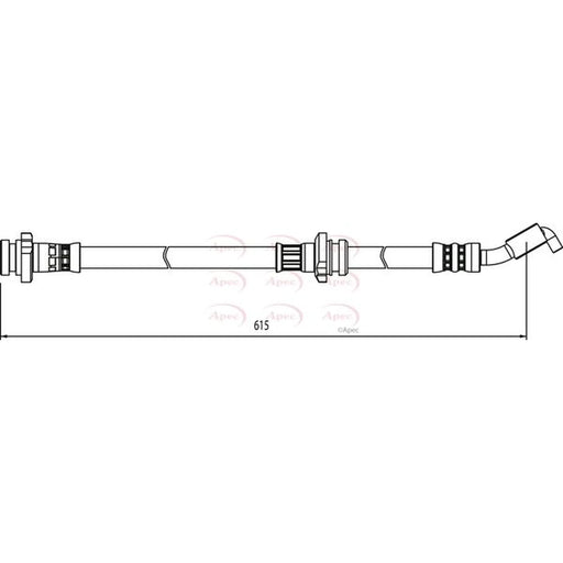 Apec Brake Hydraulic Hose Line Front Left HOS4054