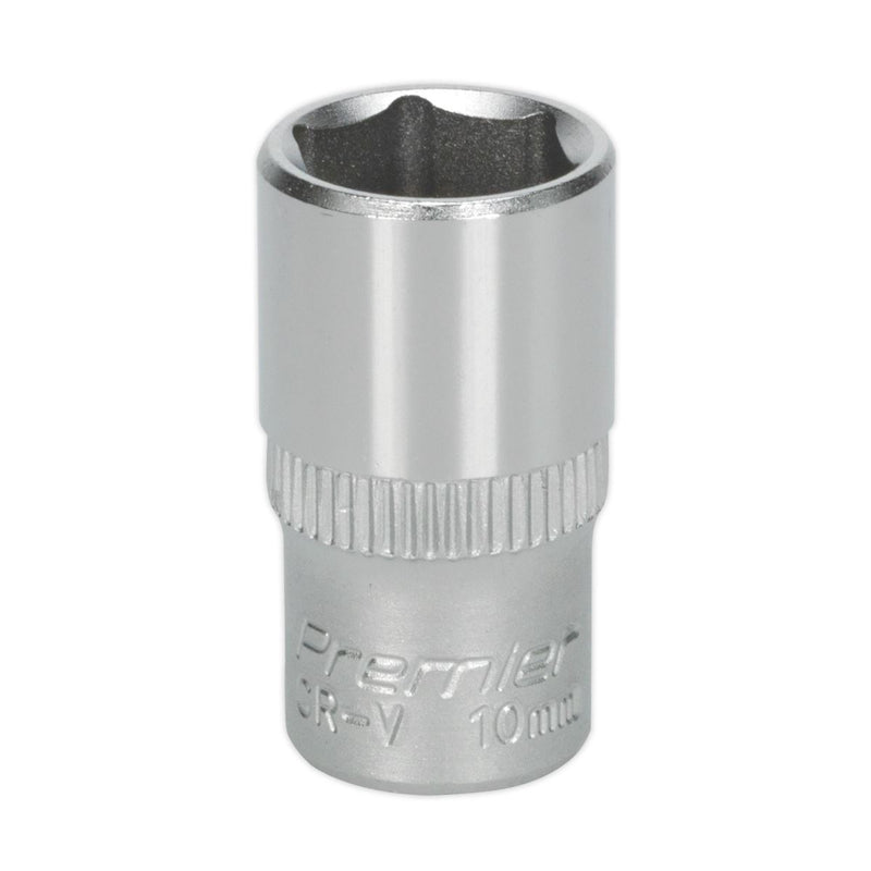 Sealey WallDrive Socket 10mm 1/4"Sq Drive S1410 Sealey - Dynamic Drive