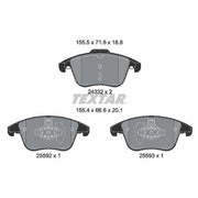 Textar Front Brake Pad Set 2433205