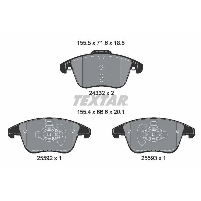 Textar Front Brake Pad Set 2433205