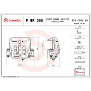 Brembo Brake Caliper Assembly Front fits Mercedes-Benz Sprinter 5-T 2018-2021