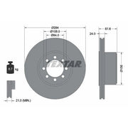 Textar 2 x Vented Rear Brake Discs 92171700-x2