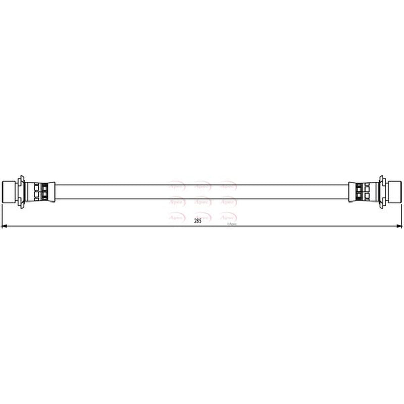 Apec Brake Hydraulic Hose Line Rear fits Toyota Cynos 1995-1999 1.5