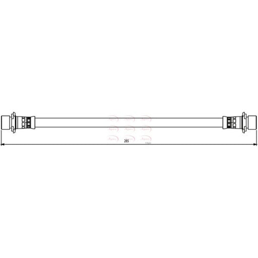 Apec Brake Hydraulic Hose Line Rear fits Toyota Cynos 1995-1999 1.5