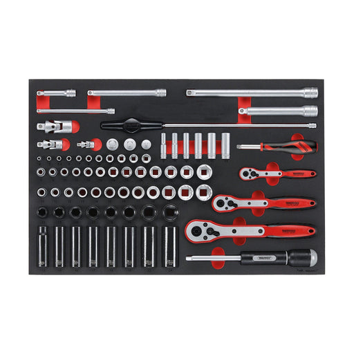 Teng Tools 1/4", 3/8" & 1/2" Socket Set FOAM4X4 76 Pieces Teng Tools - Dynamic Drive