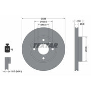 Textar 2 x Vented Front Brake Discs 92278703-x2
