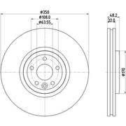 Mintex 2 x Vented Front Brake Discs MDC2906C-x2