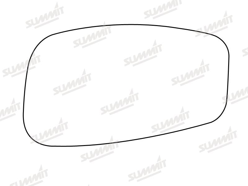 Summit Stick-On Standard Mirror Glass fits Fiat Stilo RHS Summit - Bars 4 Cars