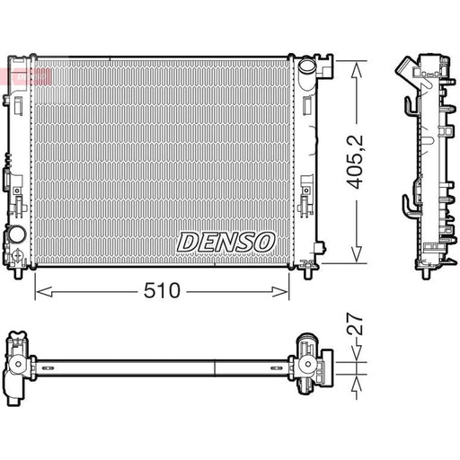 Denso Engine Radiator fits Dacia Jogger 2021 on 1.0