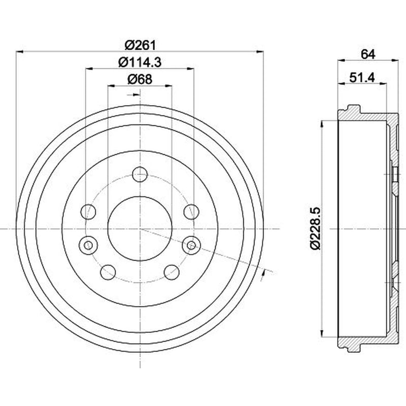 Mintex Brake Drum Assembly Rear fits Dacia Bigster 2024-2025 1.2 1.8