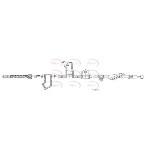 Apec Handbrake Cable Left Rear CAB1214