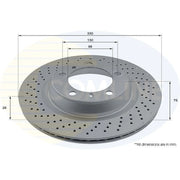 Comline Rear Brake Perforated/Vented Discs & Pads fits Porsche 911 2011-2019 3.4