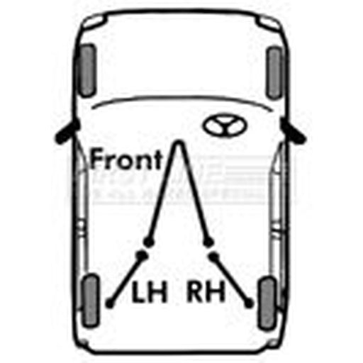 First Line Handbrake Cable Front fits Opel Astra H 2004-2010 1.3 1.4 1.6 1.7