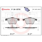 Brembo 4 x Front Brake Pad Set fits Ford Galaxy 2010-2015 2.0