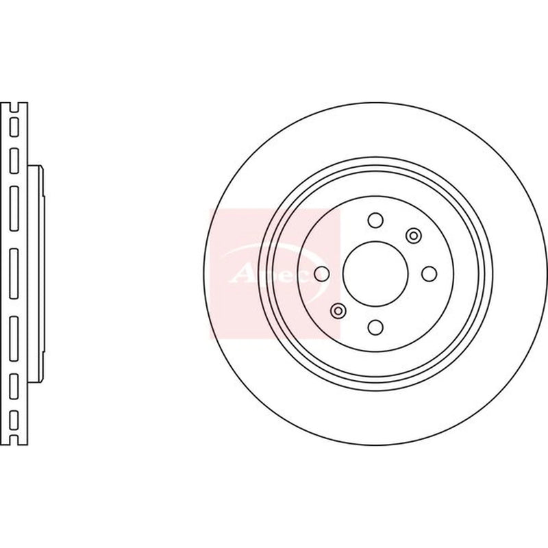 Apec 2 x Vented Front Brake Discs DSK2343-x2