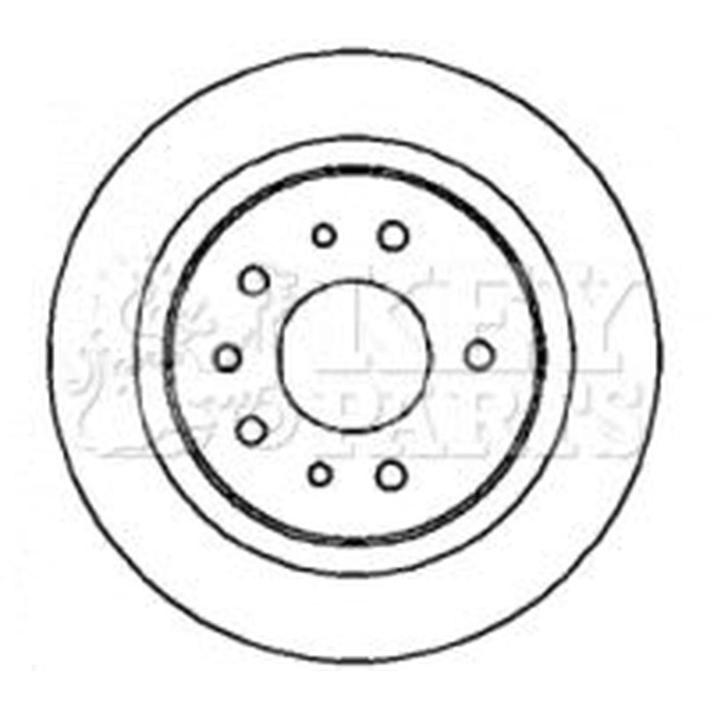 Key Parts Rear Brake Solid Discs & Pads fits Saab 9-3 2002-2015 1.8 2.0 2.2