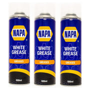 3x NAPA High Performance White Lithuim Grease 500ml Lubrication Spray Aerosol NAPA - Dynamic Drive