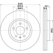 Mintex Front Brake Internally Vented Discs & Pads fits Audi Q5 2012-2015