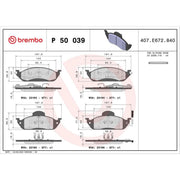 Brembo 4 x Front Brake Pad Set fits Mercedes-Benz M-Class 1998-2005