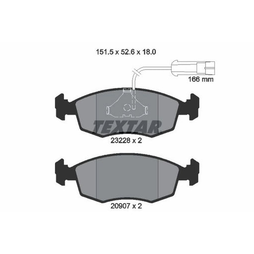 Textar Front Brake Pad Set 2322702