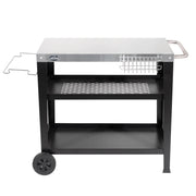 Dellonda Plancha Trolley with Utensil Holder - Stainless Steel Top Dellonda - Dynamic Drive