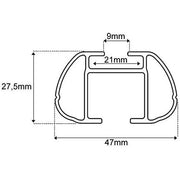 Aluminium Roof Rack Cross Bars fits Alfa Romeo 156 Sportwagon 2000-2005 5 door Menabo  - Dynamic Drive