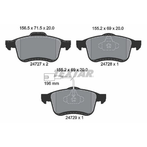 Textar Front Brake Pad Set 2472701