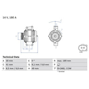 Bosch Car Alternator 12V
