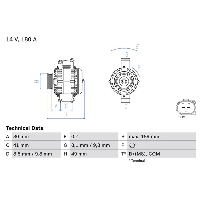Bosch Car Alternator 12V