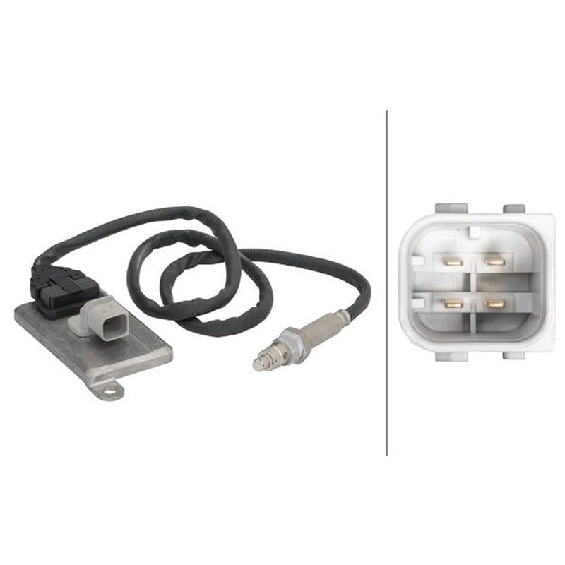 Hella NOx Nitrogen Oxide Sensor Exhaust Pin fits Mercedes-Benz Atego 3 2013 on