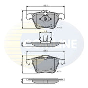 Comline Front & Rear Brake Discs & Pads fits Volvo XC70 I Cross Country