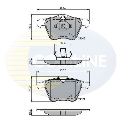 Comline Front & Rear Brake Discs & Pads fits Volvo XC70 I Cross Country