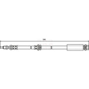 Apec Brake Hydraulic Hose Line Front fits Ford Fiesta V 2005-2008