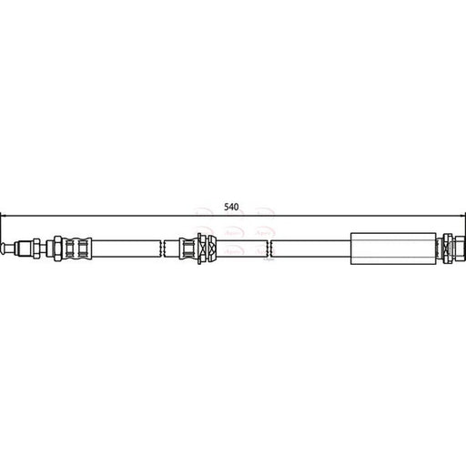 Apec Brake Hydraulic Hose Line Front fits Ford Fiesta V 2005-2008