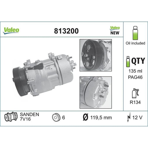 Valeo Air Conditioning Compressor 813200