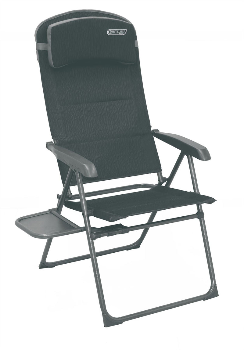 Quest Ragley Pro Recline Camping Caravan Chair with Side Table Quest - Dynamic Drive